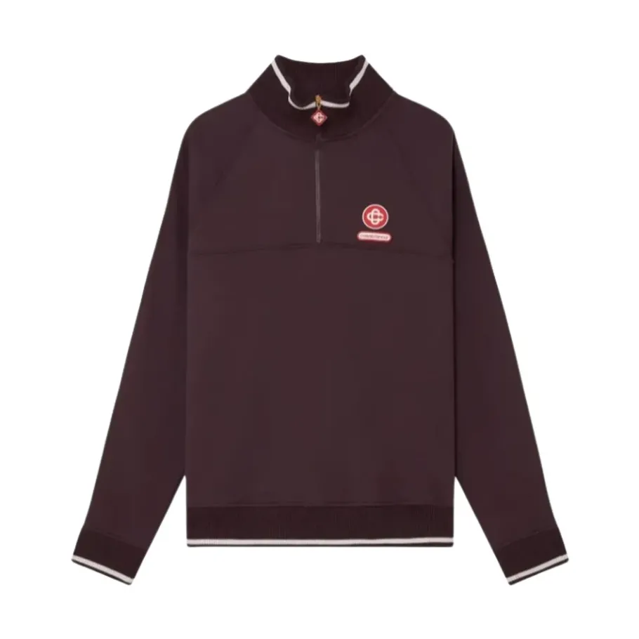 Casablanca 1/4 Zip Laurel Sweatshirt-Heren Truien & Vesten