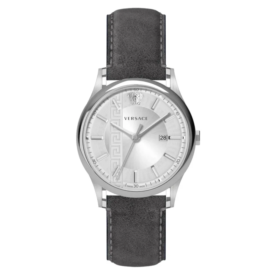 Versace Aiakos Swiss Made Horloge met Greca Patroon-Heren Horloges