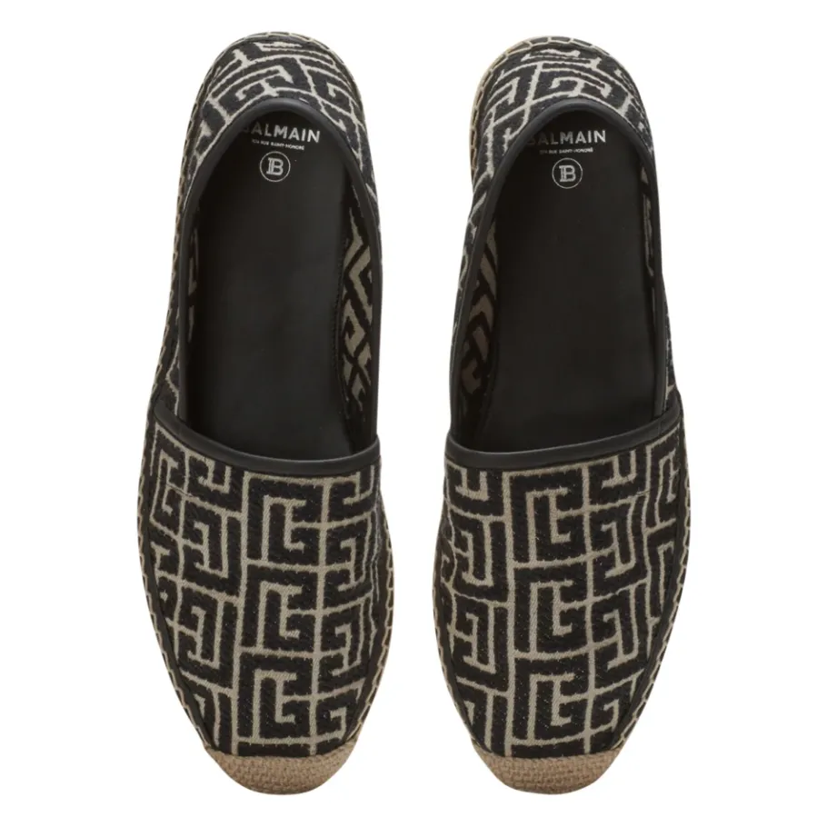 Balmain Alex espadrilles met jacquard monogram-Heren Espadrilles