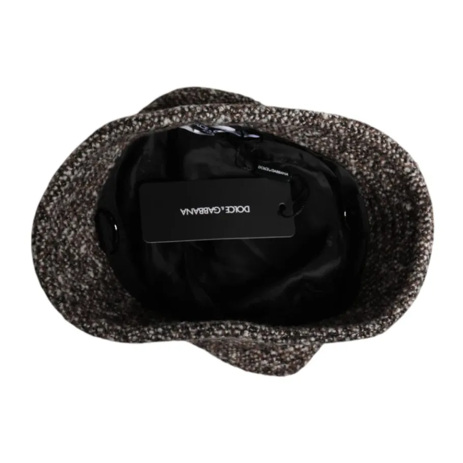 Dolce & Gabbana Alpaca wollen bucket hat met patroon-Heren Hoeden