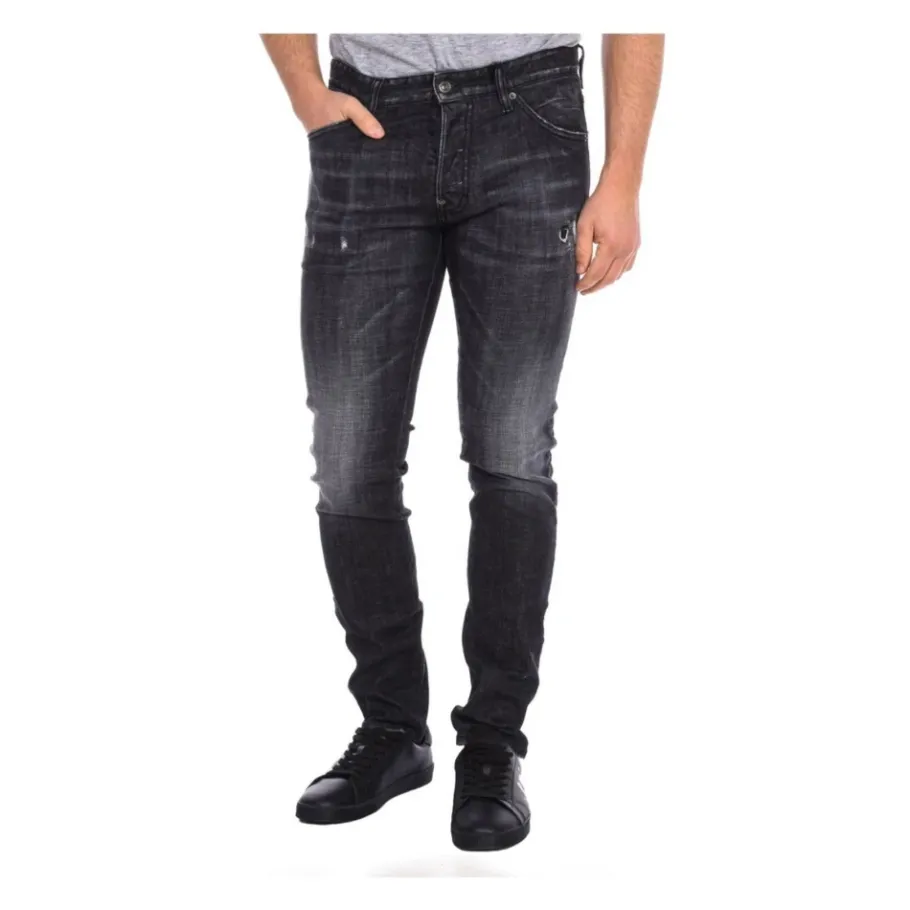 Dsquared2 Antraciet Katoenen Skinny Jeans-Heren Jeans