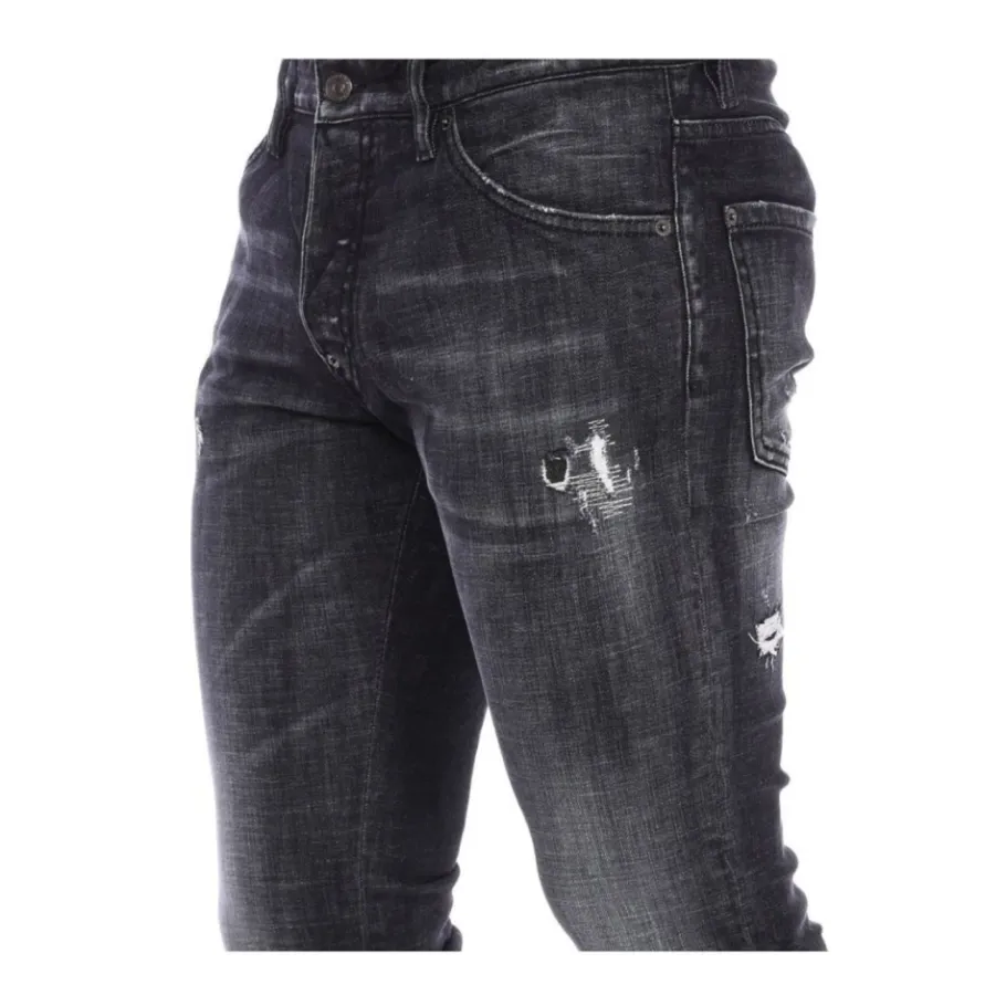 Dsquared2 Antraciet Katoenen Skinny Jeans-Heren Jeans