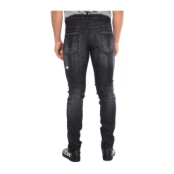 Dsquared2 Antraciet Katoenen Skinny Jeans-Heren Jeans