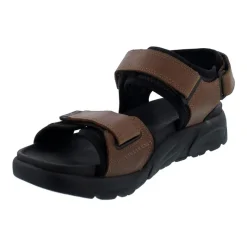 Mephisto Antraciet Sandaal Textiel/Leer-Heren Sandalen