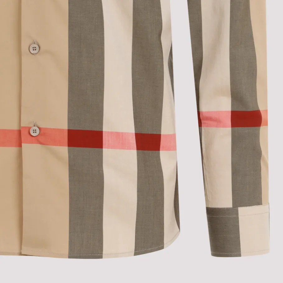 Burberry Archive Check Katoenen Overhemd-Heren Overhemden