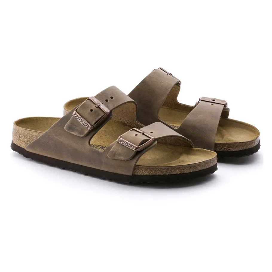 Birkenstock Arizona Geolied Leren Sandalen Smal-Heren Slippers
