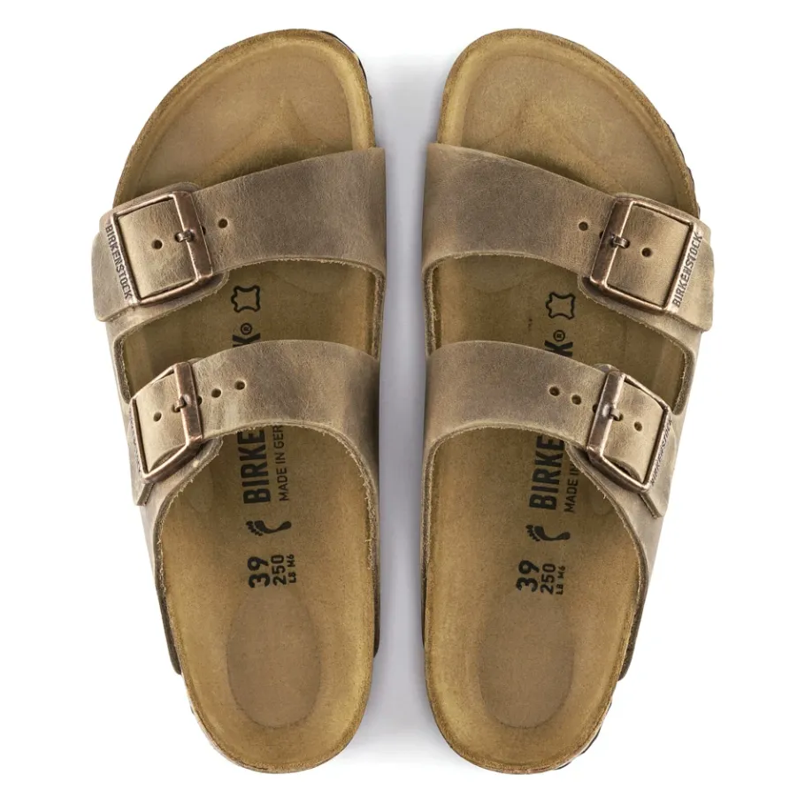 Birkenstock Arizona Geolied Leren Sandalen Smal-Heren Slippers
