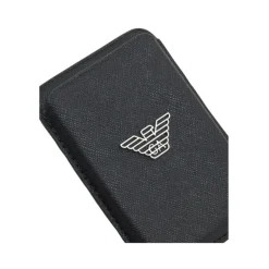 Emporio Armani ASV Regenerated Saffiano Magnetic Card Holder-Heren Portefeuilles