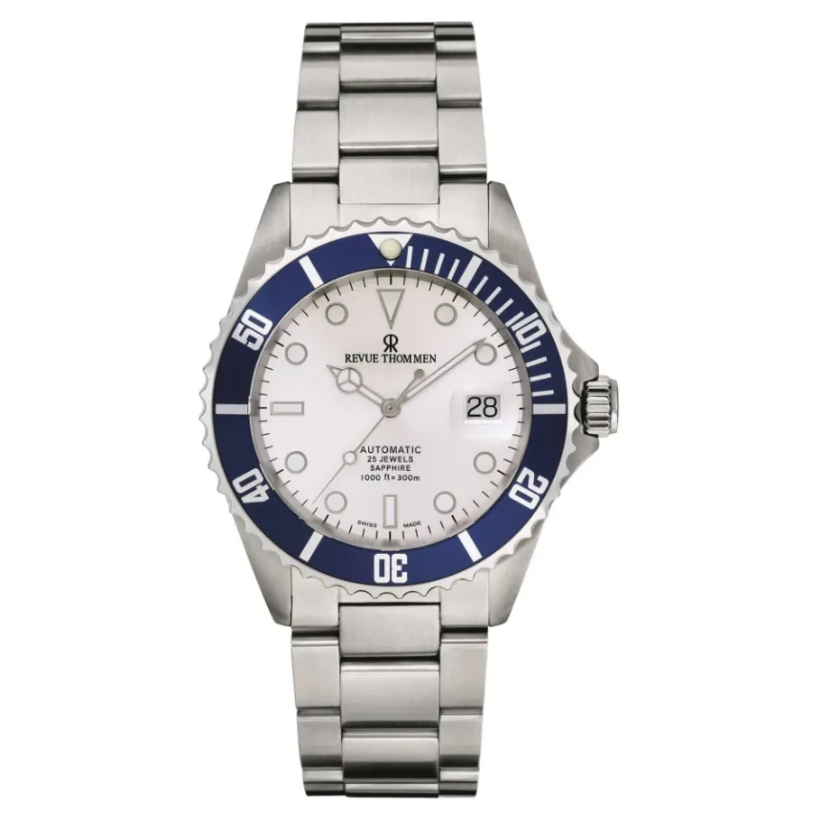 Revue Thommen Automatisch Duikhorloge Blauwe Lunette-Heren Horloges