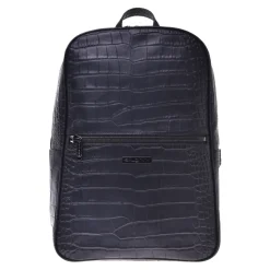 Baldinini Backpack in black crocodile print-Heren Rugzakken