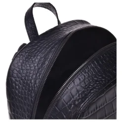 Baldinini Backpack in black crocodile print-Heren Rugzakken
