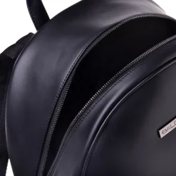 Baldinini Backpack in black speckled leather-Heren Rugzakken|Tassen