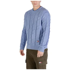 Tommy Jeans Badge Chunky Kabel Gebreide Jumper-Heren Truien & Vesten