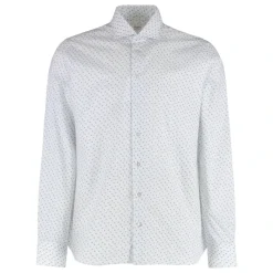 Borriello Napoli Bedrukt katoenen overhemd-Heren Overhemden