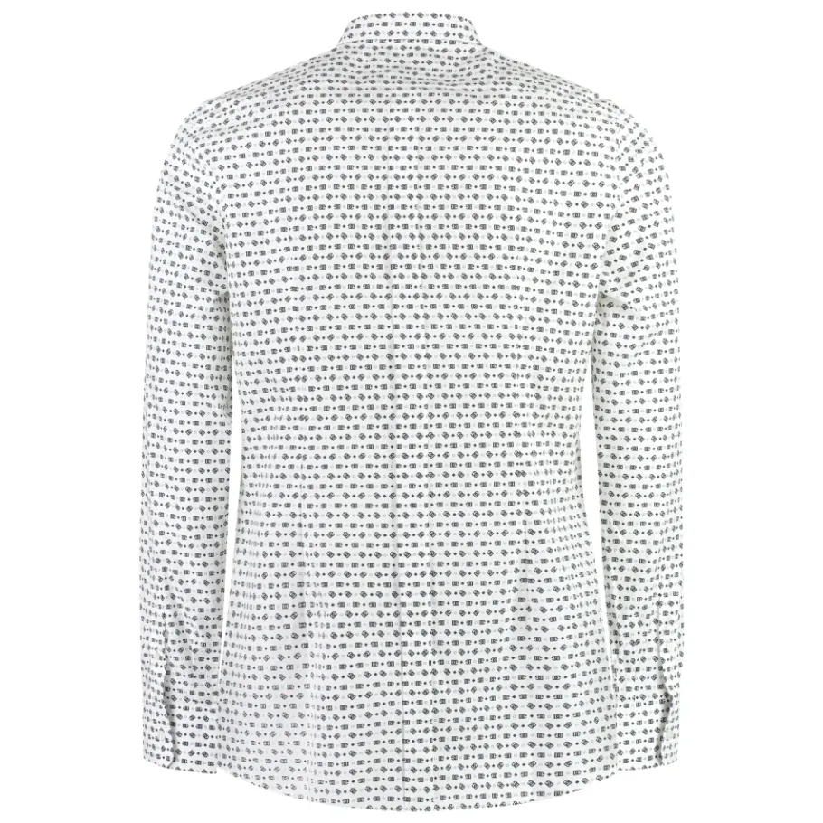 Dolce & Gabbana Bedrukt Katoenen Overhemd-Heren Overhemden