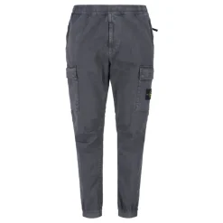 Stone Island Beige Broek met Badge-Heren Broeken