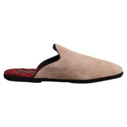 Dolce & Gabbana Suède Leren Slides Platte Schoenen-Heren Pantoffels
