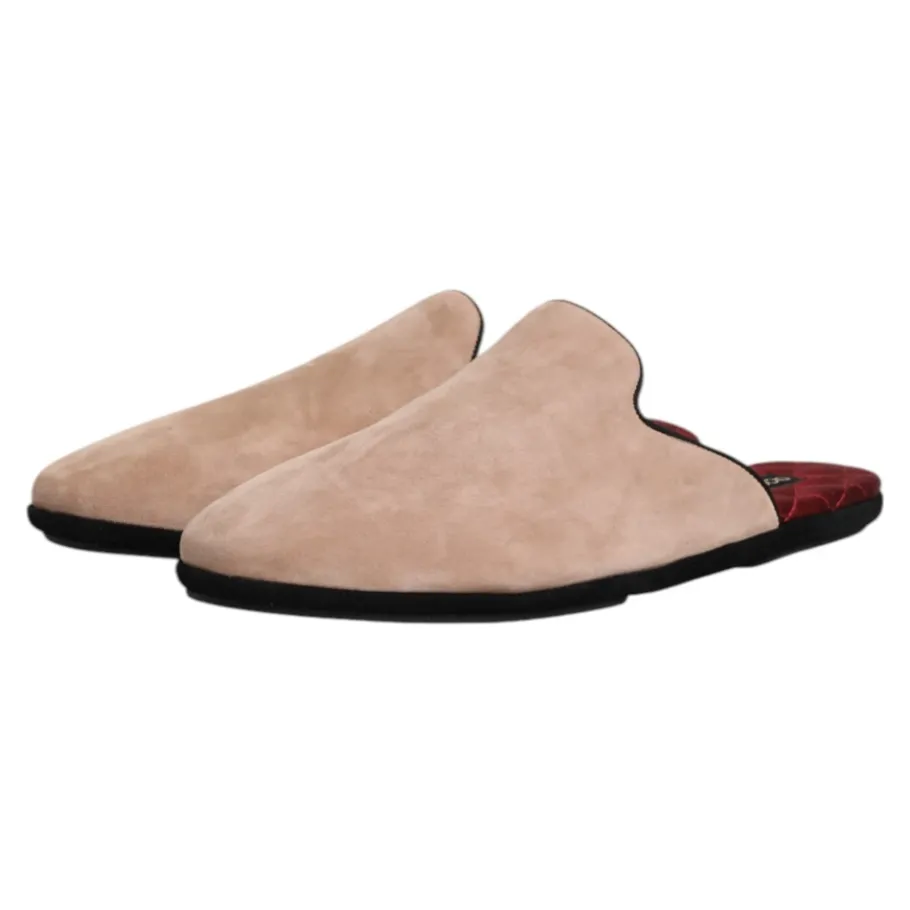 Dolce & Gabbana Suède Slides Platte Schoenen-Heren Pantoffels