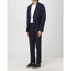 Manuel Ritz Beige Tweedelig Linnen Pak-Heren Kostuums