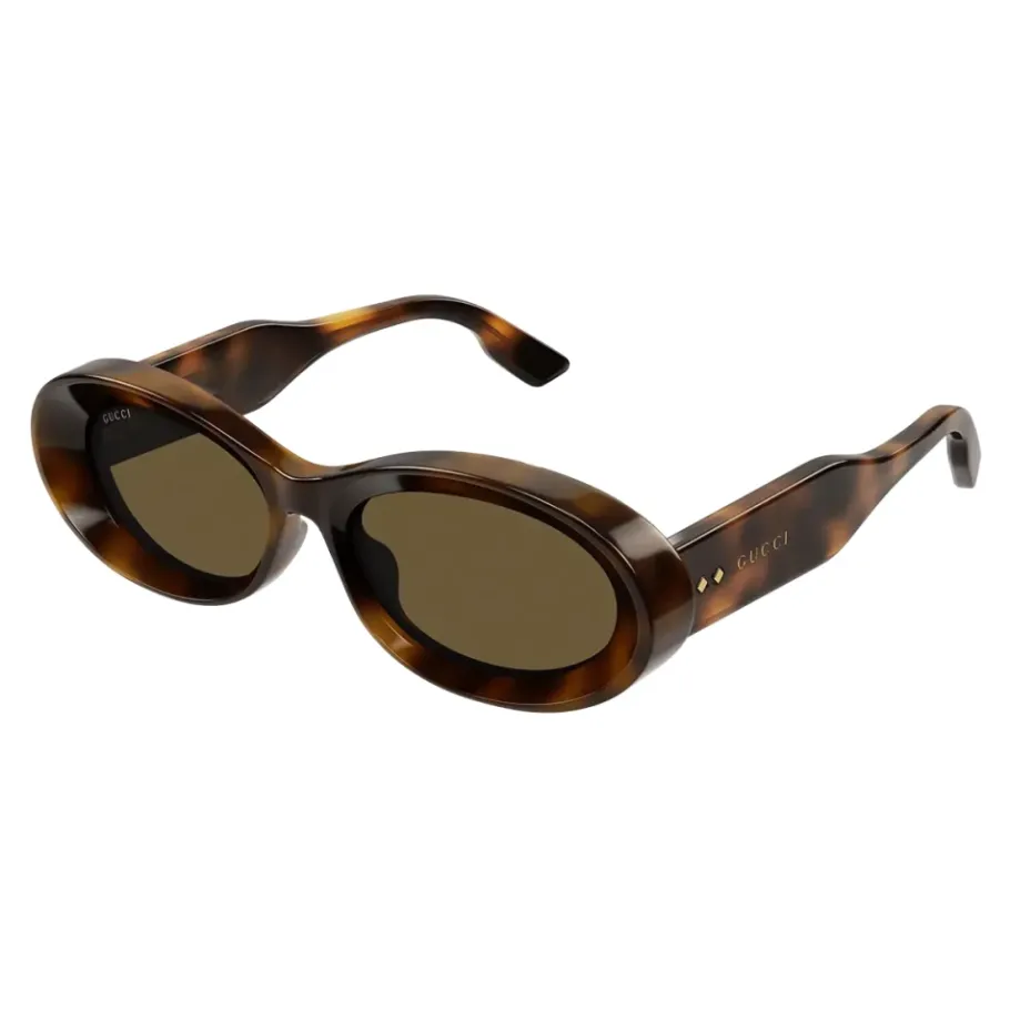 Gucci Beveled Acetate Oval Zonnebril-Heren Zonnebrillen