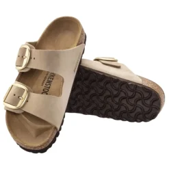 Birkenstock Big Buckle Slippers in Zand Narrow-Heren Slippers