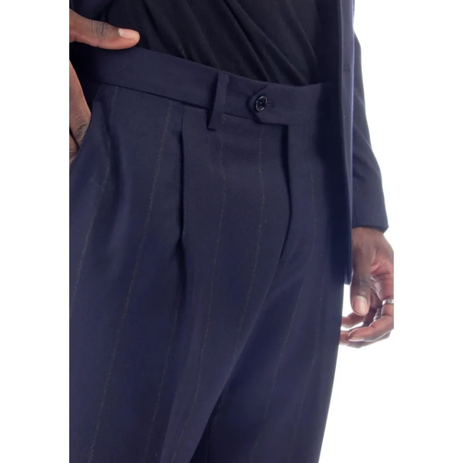 Lardini Gestreept Wol-Cashmere Jurkje-Heren Kostuums