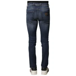 Dolce & Gabbana Gewassen Slim Fit Denim Jeans-Heren Jeans