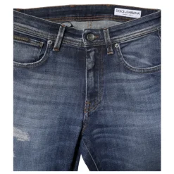 Dolce & Gabbana Gewassen Slim Fit Denim Jeans-Heren Jeans