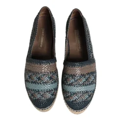 Dolce & Gabbana Grijs Geweven Leren Espadrilles-Heren Espadrilles