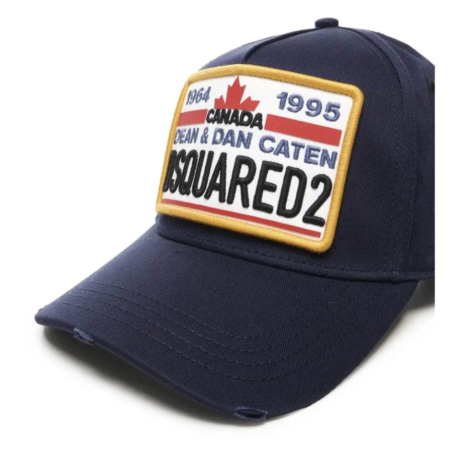 Dsquared2 Katoen Gabardine Logo Borduurwerk Hoed-Heren Petten