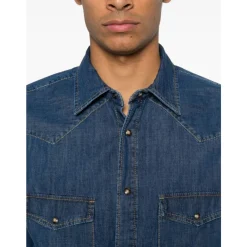 Jacob Cohën Katoenen Western Shirt-Heren Overhemden