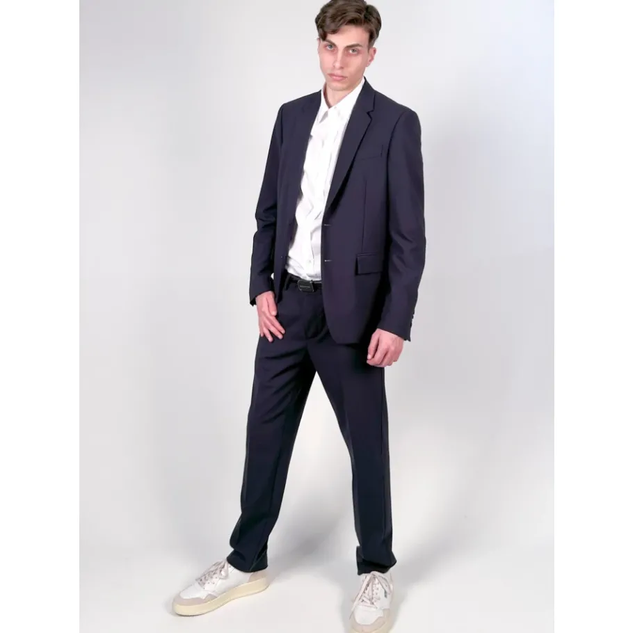 Mauro Grifoni slim fit technisch wollen pak-Heren Kostuums