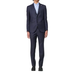 Luigi Bianchi Mantova Twee-Knoopspak-Heren Kostuums