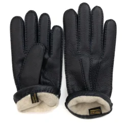 Restelli Guanti e Cashmere Gevoerde Hertenhandschoenen-Heren Handschoenen