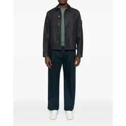 Stone Island e Denimjas met knoopsluiting-Heren Jassen