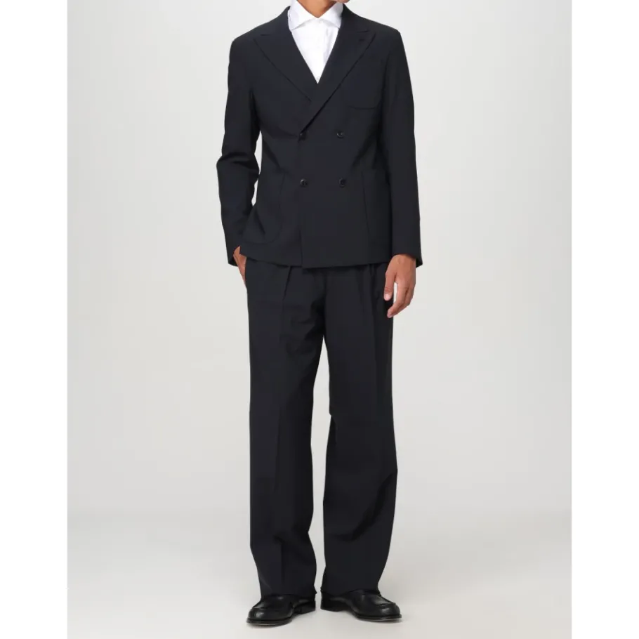 Emporio Armani e Double-Breasted Wool Stretch Jurk-Heren Kostuums