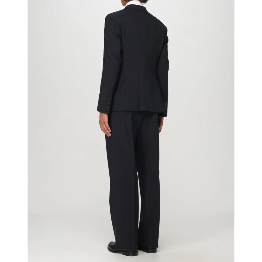 Emporio Armani e Double-Breasted Wool Stretch Jurk-Heren Kostuums