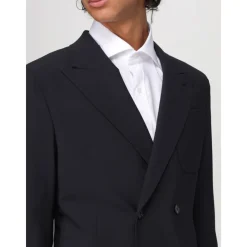 Emporio Armani e Double-Breasted Wool Stretch Jurk-Heren Kostuums