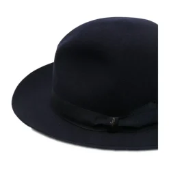 Borsalino e hoed met brede rand en strik-Heren Hoeden