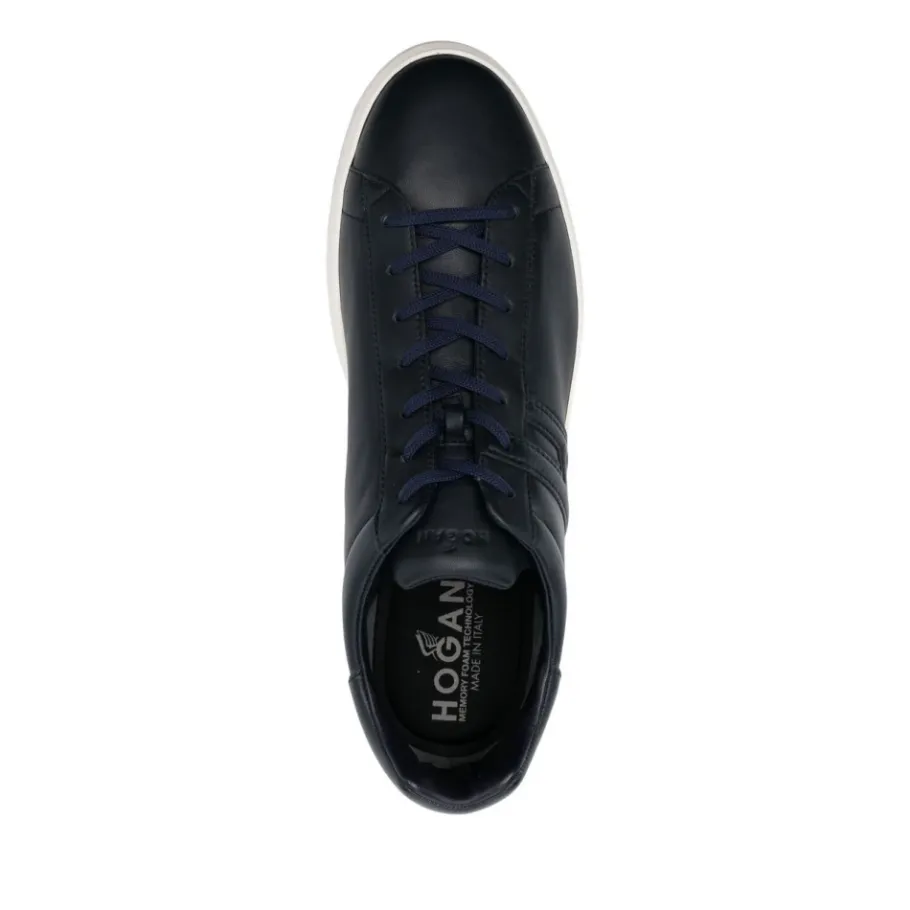 Hogan e leren sneakers met reliëflogo-Heren Sneakers