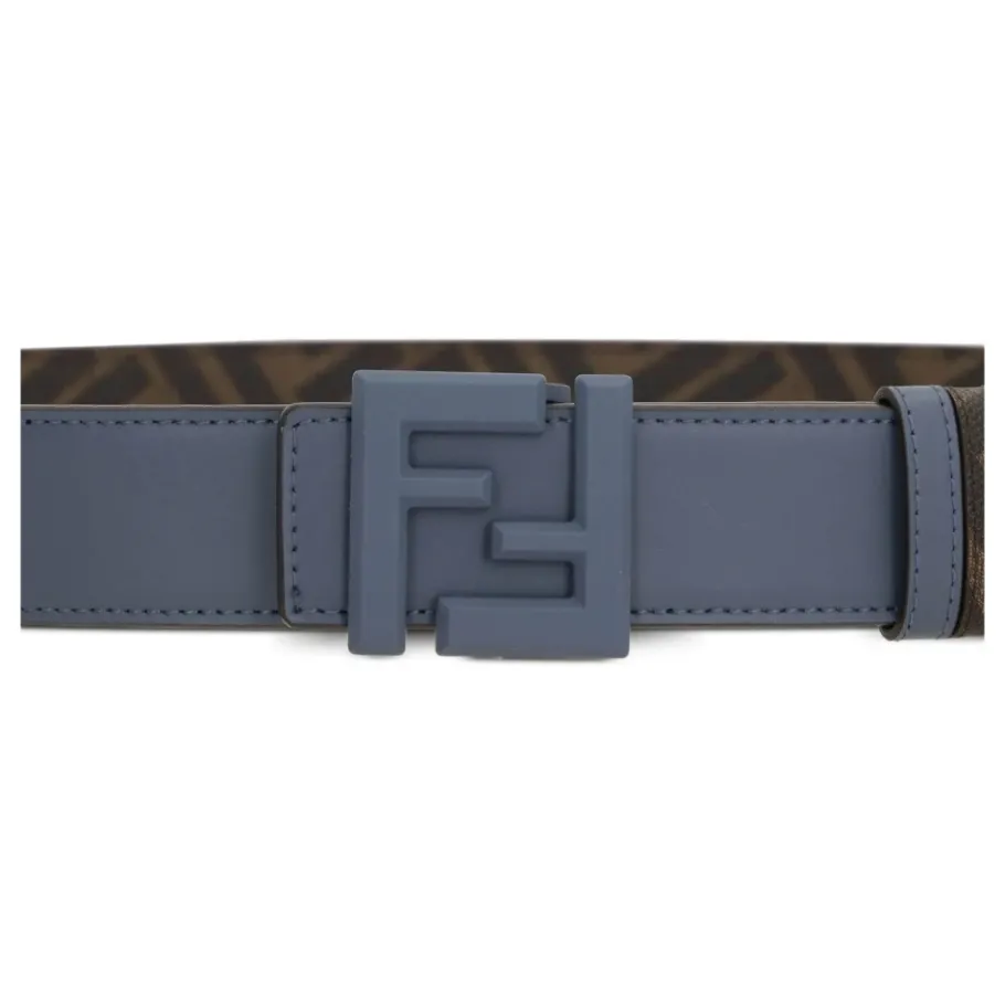 Fendi e Omkeerbare Leren Riem Vierkante FF-Heren Riemen