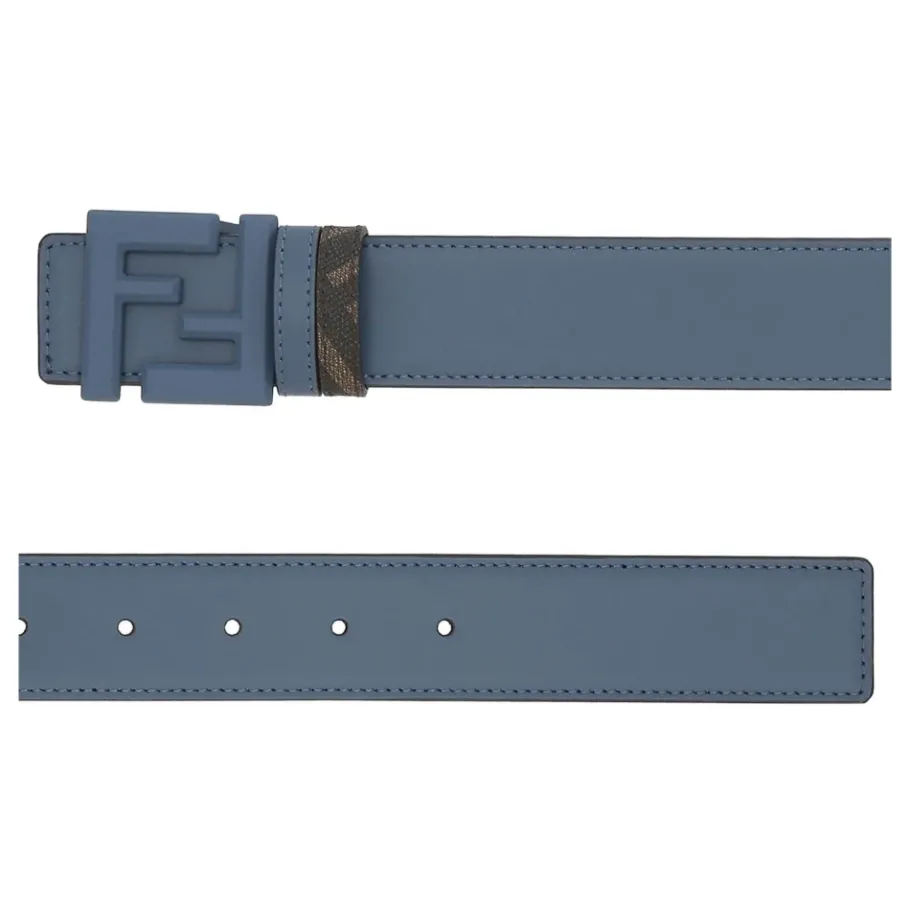 Fendi e Omkeerbare Leren Riem Vierkante FF-Heren Riemen