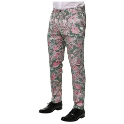 Dolce & Gabbana Bloemen Jacquard Tapered Broek Multicolor-Heren Broeken