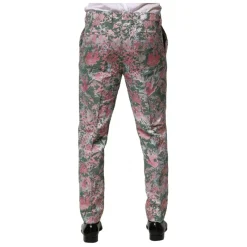 Dolce & Gabbana Bloemen Jacquard Tapered Broek Multicolor-Heren Broeken