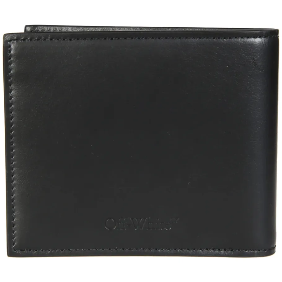 Off White Bookish Bifold Leren Portemonnee-Heren Portefeuilles