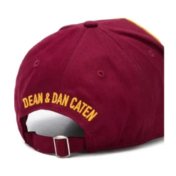 Dsquared2 Bordeaux Logo Patch Baseball Cap-Heren Petten