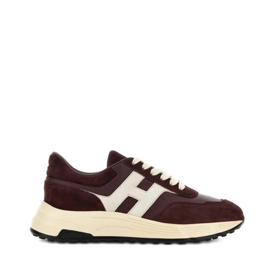 Hogan Bordeaux Vetersluiting Memory Foam Sneakers-Heren Sneakers