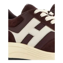 Hogan Bordeaux Vetersluiting Memory Foam Sneakers-Heren Sneakers