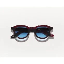 Moscot Bourgondische Zonnebril Blauwe Lenzen Vierkant-Heren Zonnebrillen