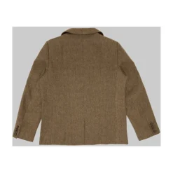 Bram's Fruit Brown Double Breasted Suit Jacket-Heren Kostuums